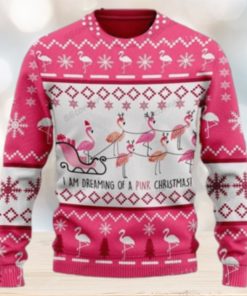 Flamingo Sleigh I’m Dreaming Of A Pink Ugly Sweater