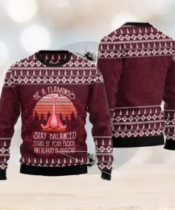 Flamingo Yoga Ugly Christmas Sweater AOP All Over Printed Sweater