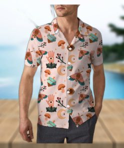 Flat Boho Pattern with Butterflies Unisex 3D Hawaiian Shirt Traditional Gift For Men And Women Holiday