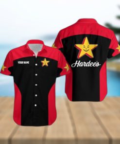 Fleece hardee’s Personalized Name Logo Hula Beach Hawaiian Shirt For Summer