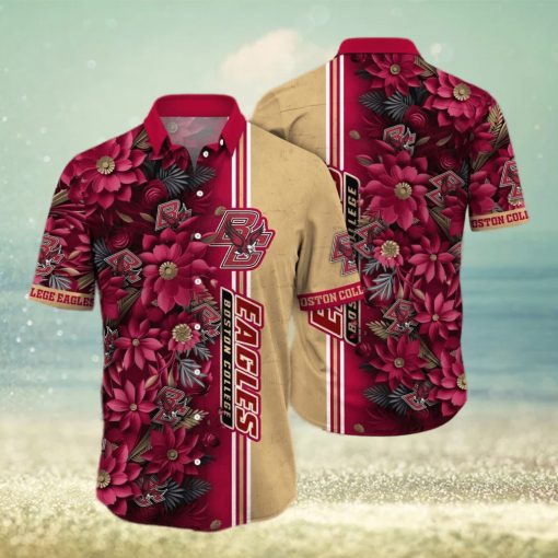 Floral Aloha NCAA Boston College Eagles Hawaiian Shirt Gift For Beach Lovers