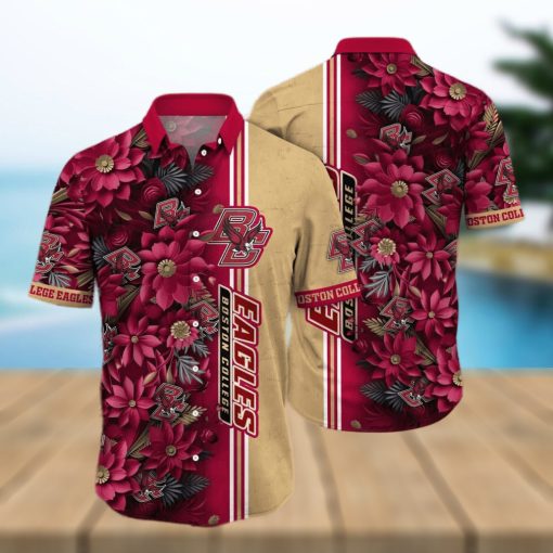 Floral Aloha NCAA Boston College Eagles Hawaiian Shirt Gift For Beach Lovers