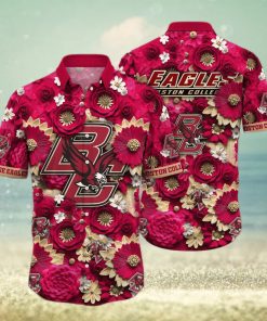 Floral Aloha NCAA Boston College Eagles Hawaiian Shirt Practical Beach Gift