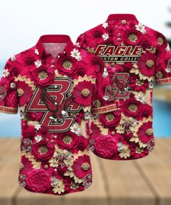 Floral Aloha NCAA Boston College Eagles Hawaiian Shirt Practical Beach Gift