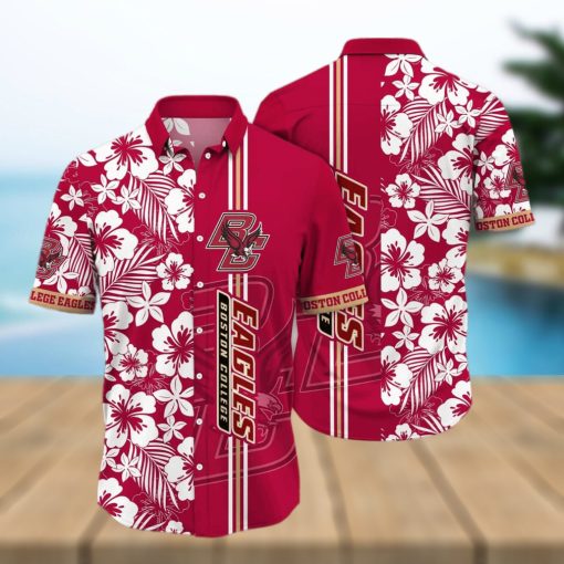 Floral Aloha NCAA Boston College Eagles Hawaiian Shirt Summer Gift For Friend