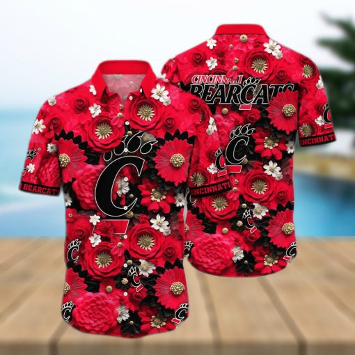 Floral Aloha NCAA Cincinnati Bearcats Hawaiian Shirt For Summer Lovers