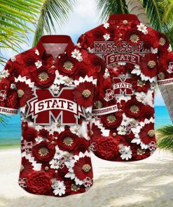 Floral Aloha NCAA Mississippi State Bulldogs Hawaiian Shirt Beach Gift For Him