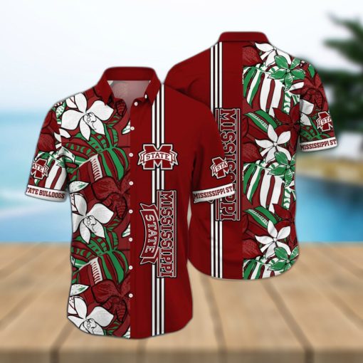 Floral Aloha NCAA Mississippi State Bulldogs Hawaiian Shirt Best Gift For Friend