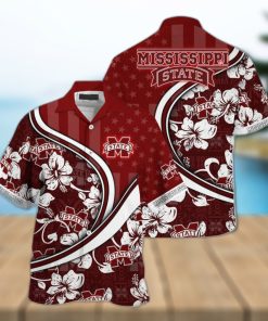 Floral Aloha NCAA Mississippi State Bulldogs Hawaiian Shirt Custom Name Gift For Boyfriend