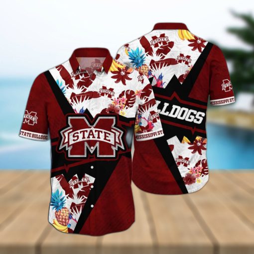 Floral Aloha NCAA Mississippi State Bulldogs Hawaiian Shirt Gift For Beach Trip