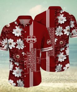 Floral Aloha NCAA Mississippi State Bulldogs Hawaiian Shirt Summer Beach Gift