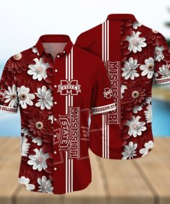 Floral Aloha NCAA Mississippi State Bulldogs Hawaiian Shirt Summer Beach Gift