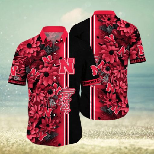 Floral Aloha NCAA Nebraska Cornhuskers Hawaiian Shirt Gift For Beach Lovers