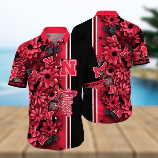 Floral Aloha NCAA Nebraska Cornhuskers Hawaiian Shirt Gift For Beach Lovers