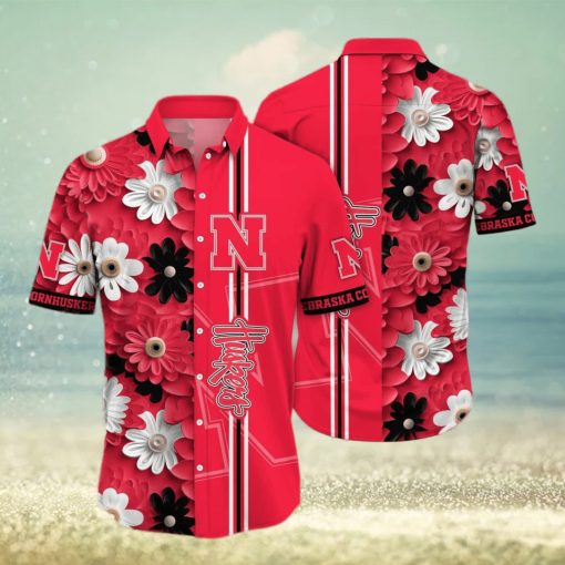 Floral Aloha NCAA Nebraska Cornhuskers Hawaiian Shirt Practical Beach Gift