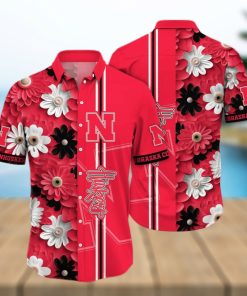 Floral Aloha NCAA Nebraska Cornhuskers Hawaiian Shirt Practical Beach Gift