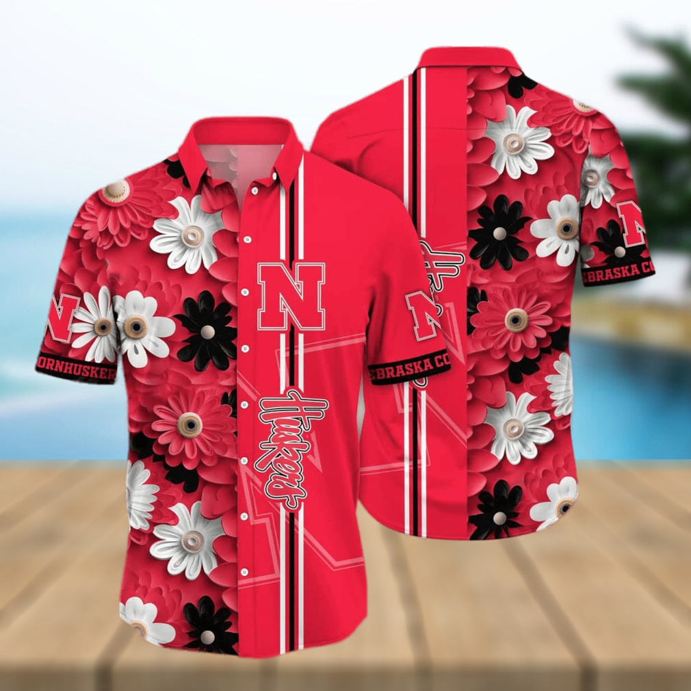 Awesome Aloha NCAA Nebraska Cornhuskers Hawaiian Shirt Beach