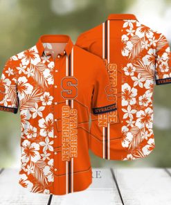 Floral Aloha NCAA Syracuse Orange Hawaiian Shirt Beach Lovers Gift