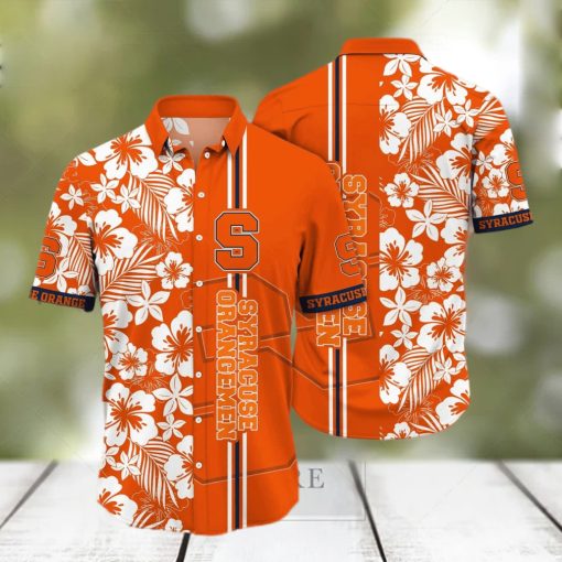 Floral Aloha NCAA Syracuse Orange Hawaiian Shirt Beach Lovers Gift