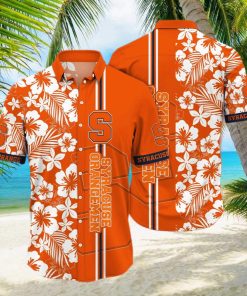 Floral Aloha NCAA Syracuse Orange Hawaiian Shirt Beach Lovers Gift