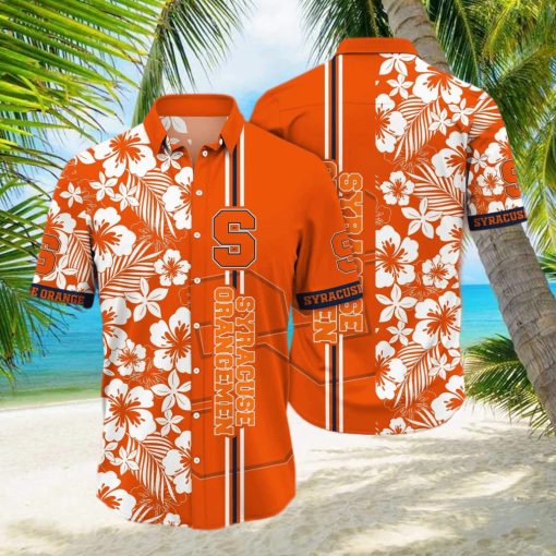 Floral Aloha NCAA Syracuse Orange Hawaiian Shirt Beach Lovers Gift