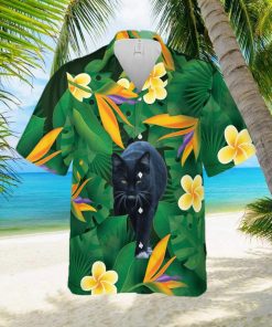 Ew People Black Cat And Red Hibiscus Flowers Black Hawaiian Shirt