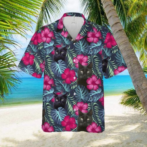 Floral Tropical Black Cat Hawaiian Shirt Unisex Adult Hw5820