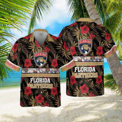 Florida Panthers Hibiscus Pattern AOP Floral Hawaiian Shirt For Men And Women Gift Beach