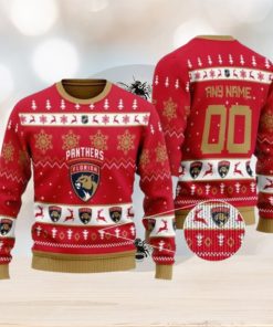 Florida Panthers Personalized Red Ugly Christmas Sweater