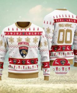 Florida Panthers Personalized White Ugly Christmas Sweater