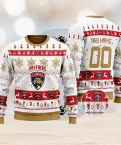 Florida Panthers Personalized White Ugly Christmas Sweater