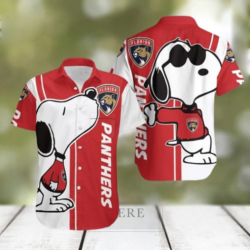 Florida Panthers Snoopy Lover 3D Printed Hawaiian Shirt