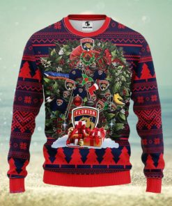 Florida Panthers Tree Ugly Christmas Fleece Sweater