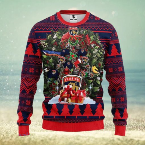 Florida Panthers Tree Ugly Christmas Fleece Sweater