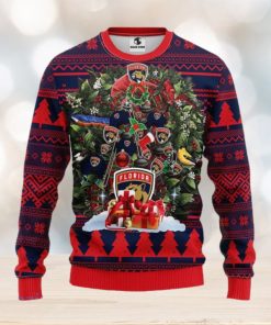 Florida Panthers Tree Ugly Christmas Fleece Sweater