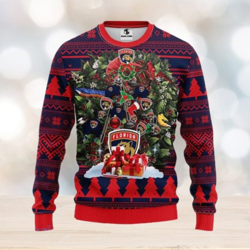 Florida Panthers Tree Ugly Christmas Fleece Sweater