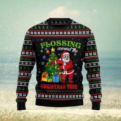 Flossing Around The Tree Ugly Christmas Sweater Gift Men Women