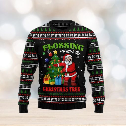 Flossing Around The Tree Ugly Christmas Sweater Gift Men Women