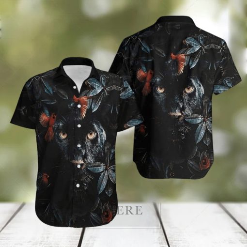 Flower Cardinal Panther Unisex Hawaiian Shirt Unisex Adult Hw2559