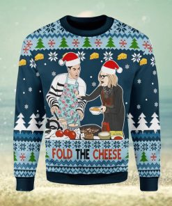 Fold The Cheese Ugly Christmas Sweater Xmas Gift Men And Women Christmas Sweater