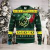 Oregon Ducks NCAA Santa Claus Hat Ho Ho Ho 3D Custom Name Ugly Christmas Sweater