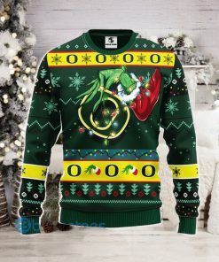 For NCAA Fans Oregon Ducks Grinch Hand Funny Men And Women Christmas Gift 3D Ugly Christmas Sweater