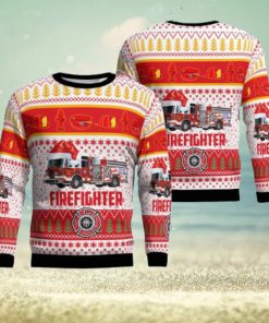 Fort Myers, Lee County, Florida, Iona Mcgregor Fire Protection & Rescue Service District Christmas Ugly Sweater 3D