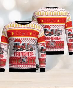 Fort Myers, Lee County, Florida, Iona Mcgregor Fire Protection & Rescue Service District Christmas Ugly Sweater 3D