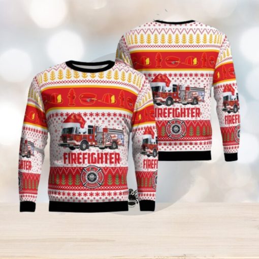 Fort Myers, Lee County, Florida, Iona Mcgregor Fire Protection & Rescue Service District Christmas Ugly Sweater 3D