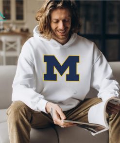 Franchise Club White Michigan Wolverines Windshell Big Logo Shirt