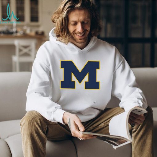 Franchise Club White Michigan Wolverines Windshell Big Logo Shirt