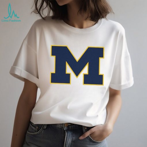 Franchise Club White Michigan Wolverines Windshell Big Logo Shirt