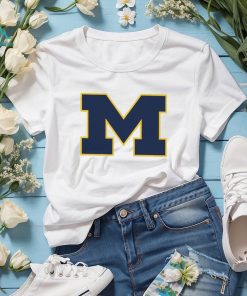 Franchise Club White Michigan Wolverines Windshell Big Logo Shirt