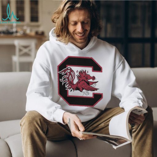 Franchise Club White South Carolina Gamecocks Windshell Big Logo Shirt